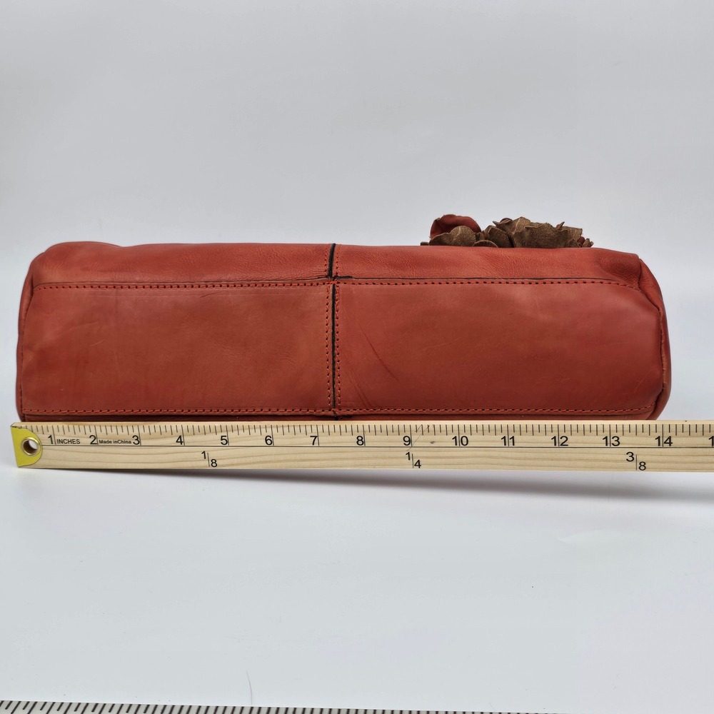 Patricia Nash Floral Leather Frame Clutch Orange Ferraro Handbag Elegant - Picture 12 of 12